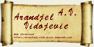 Aranđel Vidojević vizit kartica